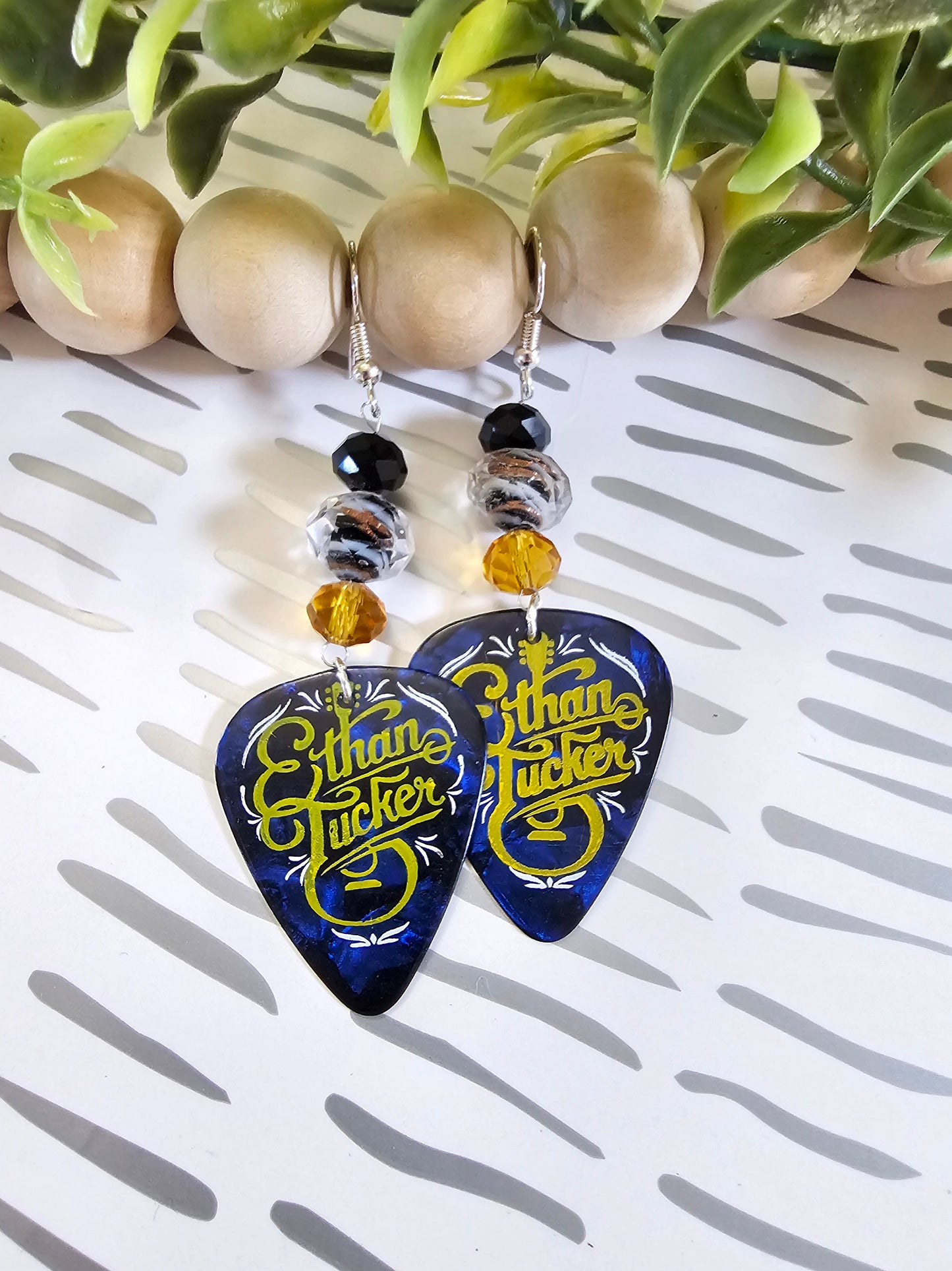 Pick Earring with Beads